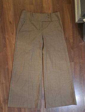 BCBGMaxAzria Wide-Leg Tan Dress Pants